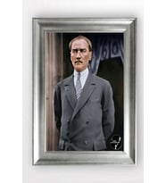 Gümüş Çerçeveli Atatürk Tablo cv611