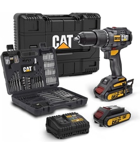 Cat Dx12Set 18Volt/2.0Ah Li-Ion Çift Akülü Kömürsüz Profesyonel Şarjlı Darbeli Matkap + Da01903 201 (Standart)