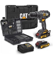 Cat Dx12Set 18Volt/2.0Ah Li-Ion Çift Akülü Kömürsüz Profesyonel Şarjlı Darbeli Matkap + Da01903 201 (Standart)