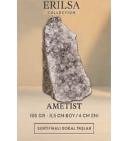 Sertifikalı Ametist Taşı Kütlesi 185 Gr – Ham Doğal Kristal Dekoratif Taş Stresi Azaltır Huzur Ver (Mor)