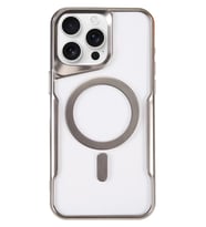 iPhone 16 Pro Max Kılıf Boyi Magsafe Silikon Kapak - Gümüş