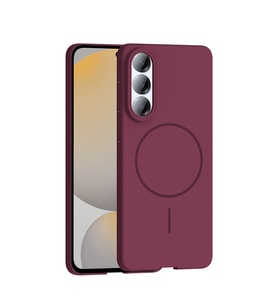 Galaxy S25 Edge Kılıf M-safe Şarj Özellikli Ruby Sert Kılıf (Mürdüm)