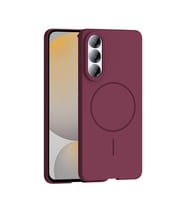 Galaxy S25 Edge Kılıf M-safe Şarj Özellikli Ruby Sert Kılıf (Mürdüm)
