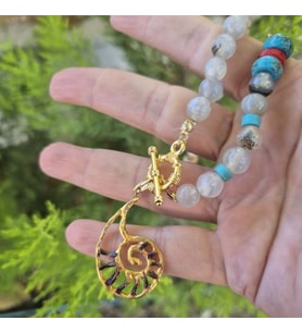 Nish El Yapımı Deniz Kabuğu Doğaltas Kolye