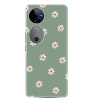 Vivo V40 5G Kılıf Boutique Baskılı Resimli Yeşil Papatyalar Pcode -041