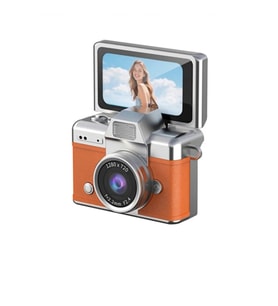Çeşithane LK-027 Mini Dijital Kamera 1080P Döner Ekran Vlog Kamera-Turuncu