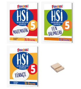 Fenomen 5. Sınıf Matematik Fen ve Türkçe Haftalık Süreç İzleme Denemeleri 3lü Set + Telefon Standı
