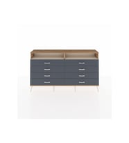Arges Konsol 2 Raflı 8 Çekmeceli  176x30x99 Çam-Aytaşı/Antrasit