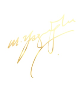 Muhsin Yazıcıoğlu İmza Sticker17x17 Cm Gold