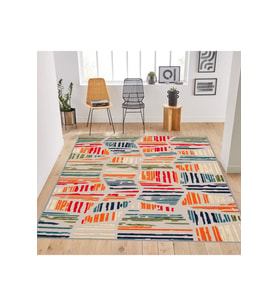 Rovigo Home Dijital Baskı Yıkanabilir Kaymaz Taban Salon Halısı  RVG1779 (Kırmızı)