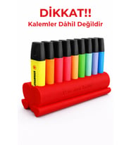 Kalpli Tasarım Kalem Standı Kalemlik Organizer Sert Plastik Kalem Tutucu Renkli Dekoratif