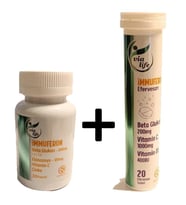 İmmuferon - Beta Glucan + Vitamin C + Çinko + Kara Mürver içerikli 2'li Kofre Gıda Takviyesi