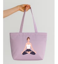 Yoga Tasarım-2 Mat Saten Çanta (Lila)