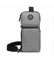 Kırçıllı Gri Kumaş Kadın Bodybag Çantası Smart Bags 3097 (Siyah)