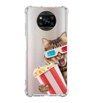 PrintiFy Poco X3 NFC Uyumlu Kedi 1 Baskılı Şeffaf Köşe Korumalı Antişok Kılıf