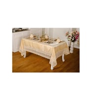 Gisella Dantelli Monoray Krem Sofra Takımı 8 Kşl. 170x230cm 25prç. - 307 (Standart)