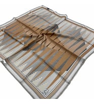 Levidor Camel Desenli Tivil İpek Eşarp 22468-19
