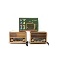 NNS Ns-3315bt Taşınabilir Nostaljik Radyo Bluetooth Hoparlör Mp3 Çalar (Kahverengi)