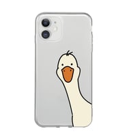 Iphone 11 Uyumlu Sevimli Ördek Desenli Şeffaf Telefon Kılıfı