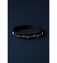 “I Am Always With You” Kalpli Kadın Erkek Silikon Bileklik – Sevgiliye Anlamlı Hediye