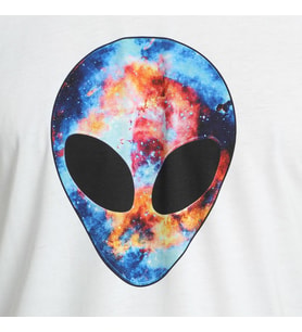 Bant Giyim - Alien Cosmos Beyaz Erkek T-shirt Tişört