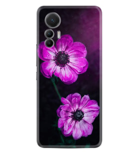 Xiaomi 12 Lite Kılıf Resimli Desenli Silikon Platinium Series Çiçekler 1869