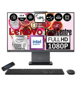 Lenovo Thinkcentre Neo 24 50A Gen5 Intel Core I7 13620H 64GB Ddr5 256GB SSD Freedos Intel® UHD Graphics 23.8" Fhd All In One Bilgisayar 12SC000KTRF11 + Zetta Flash Bellek