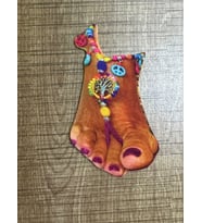10X6 CM ETNİK HALHALLI AYAK ARMA YAMA DİKİŞ HOBİ AKSESUARI