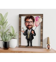 BK Gift Kişiye Özel Erkek Doğum Günü Karikatürlü 3D Ahşap Tablo, Sevgiliye Hediye, Arkadaşa Hediye, Yıl Dönümü Hediyesi, Doğum Günü Hediyesi-2
