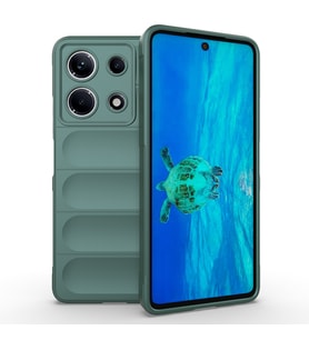 Infinix Note 30 4G Uyumlu Kılıf Esnek TPU Oyuklu Arka Yüzey Tasarımlı Zore Etnik Silikon Kapak (Koyu Yeşil)