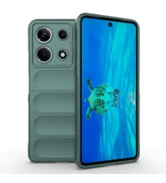 Infinix Note 30 4G Uyumlu Kılıf Esnek TPU Oyuklu Arka Yüzey Tasarımlı Zore Etnik Silikon Kapak (Koyu Yeşil)