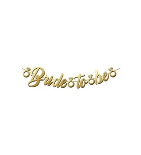 Kaligrafi Banner Gold Bride To Be M241