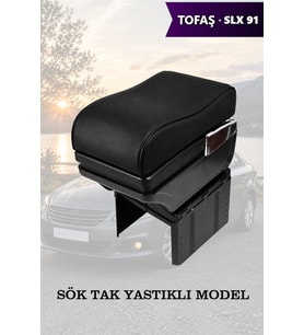 tofas slx 91 kol dayama geniş model Lüks Siyah Yastıklı Deri