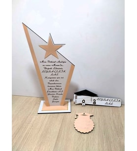 RESMİ KURUM HEDİYELİK PLAKET-Anahtarlık-Kitap Ayracı Set(Kişiye özel İsim yazılı)-2