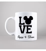Love Aşk Sevgili Tasarımlı Kupa Kişiye Özel