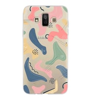 Samsung Galaxy J7 Duo Kapak Abstract Tasarımlı Şeffaf Silikon Kılıf