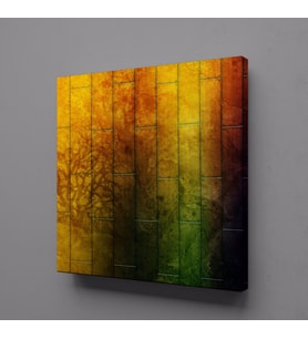 RENKLİ  DUVAR KANVAS TABLO 120x120cm (Karışık)