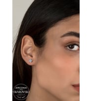 Union Swarovski Zirconia Kadın 0.92 Karat Tektaş Gümüş Küpe