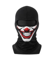 Unisex Palyaço Baskılı Balaklava Maske 1 Adet Tek Beden Viskoz Kask İçi Outdoor Motosiklet Maskesi — Siyah, Standart
