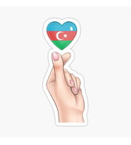 Azerbaycan Azerbaijan 17 Cm Araba Sticker Etiket MD16
