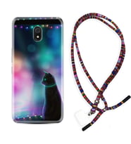 Xiaomi Redmi 8A 8 Pro 9C 9T 10C 11T Pro Kılıf Boyun Asklı Rasta Silikon Window Cat 1787