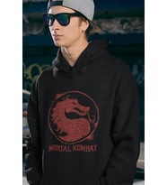 Tasarım Mortal Kombat Baskılı Unisex Oversize Anime Hoodie