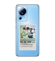 Xiaomi Mi 13 Lite Uyumlu Tom ve Jerry Desenli Şeffaf Telefon Kılıfı