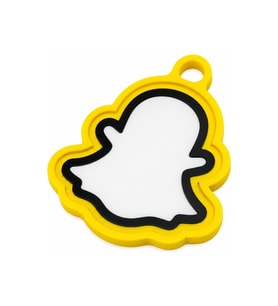 Snapchat Logolu Anahtarlık Sert Plastik Sosyal Medya Temalı Anahtarlık Aksesuar