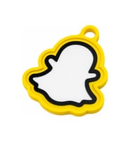 Snapchat Logolu Anahtarlık Sert Plastik Sosyal Medya Temalı Anahtarlık Aksesuar