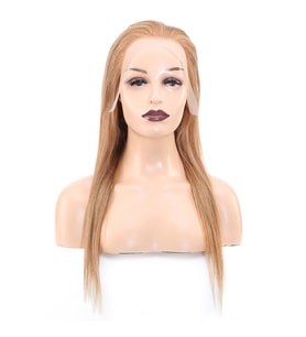 Düz Front Lace Gerçek Tül Peruk - Kumral - 60-65cm