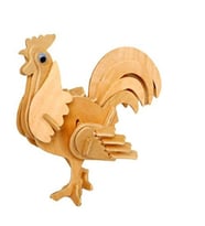 Periboia 3D Ahşap Puzzle - Horoz (Karışık)