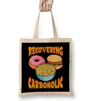 Funny Recovering Carboholic Carb Low Carb Dieting Bez Çanta Uzun Saplı