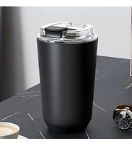 Kişiye Özel Retro Stil 240ml Vakumlu Isı Korumalı Frida Baskılı Termos Kupa (Siyah)