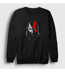Presmono Unisex Siyah Kratos God Of War Sweatshirt 405321tt